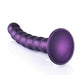 Ouch! Beaded G-Spot Silicone Dildo 6.5in - Metallic