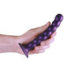 Ouch! Beaded G-Spot Silicone Dildo 6.5in - Metallic