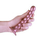 Ouch! Beaded G-Spot Silicone Dildo 6.5in - Metallic