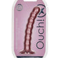 Ouch! Beaded G-Spot Silicone Dildo 6.5in - Metallic - Rose Gold