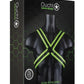 Ouch! Cross Harness - Black/Glow In The Dark/Green - Medium/Small