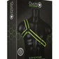 Ouch! Gladiator Harness - Black/Glow In The Dark/Green - Medium/Small