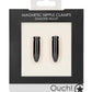 Ouch! Magnetic Nipple Clamps Diamond Bullet - Black