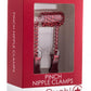 Ouch! Pinch Nipple Clamps - Red