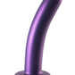 Ouch! Smooth G-Spot Silicone Dildo 6in - Metallic - Purple