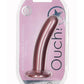 Ouch! Smooth G-Spot Silicone Dildo 6in - Metallic - Rose Gold