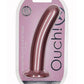 Ouch! Smooth G-Spot Silicone Dildo 7in - Metallic - Rose Gold