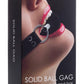 Ouch! Solid Ball Gag with Rubber Ball and Bar - Black