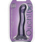 Ouch! Ultra Soft Curvy G-Spot Silicone Dildo 7in - Metallic - Purple