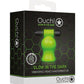 Ouch! Vibrating Head Masturbator - Black/Glow In The Dark/Green