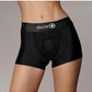 Ouch! Vibrating Strap-On Boxer Rechargeable - Black - Small/XSmall