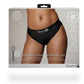Ouch! Vibrating Strap-On Hipster Rechargeable - Black - Large/Medium
