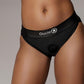 Ouch! Vibrating Strap-On Hipster Rechargeable - Black - Large/Medium