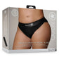 Ouch! Vibrating Strap-On Hipster Rechargeable - Black - XLarge/XXLarge