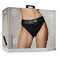 Ouch! Vibrating Strap-On Hipster Rechargeable - Black - Small/XSmall