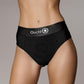 Ouch! Vibrating Strap-On Thong with Removable Butt Straps Rechargeable - Black - Small/XSmall