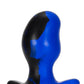 Oxballs Ergo Silicone Butt Plug - Black/Blue/Police Blue Swirl - Large