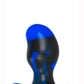 Oxballs Ergo Silicone Butt Plug - Black/Blue/Police Blue Swirl - Medium