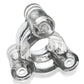 Oxballs Heavy Squeeze Ballstretcher with Stainless Steel Weights - Clear
