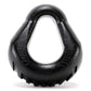 Oxballs Hung Padded Silicone Cock Ring - Black - 3in