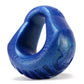 Oxballs Hung Padded Silicone Cock Ring - Blue - 3in