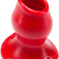 Oxballs Pig-Hole-1 Silicone Hollow Butt Plug - Red - Small