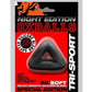 Oxballs Tri-Sport 3 Ring 3 Sized Cock Sling Night Edition - Black