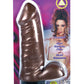 Pearl Shine Vibrating Dildo with Balls 5.5 In - Latin - Brown