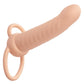 Performance Maxx Rechargeable Silicone Ribbed Dual Penetrator Extender - Vanilla