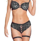 Pink Pussycat Bra and Panty - Black - Small