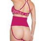 Pink Pussycat Teddy - Pink/Rose Gold - Large