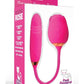 Pink Pussycat Vibrating Thrusting Rechargeable Silicone Rose with Remote - Pink