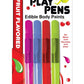 Play Pens Edible Body Paint Brushes 4 Delicious Flavors