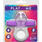 Play with Me Bull Vibrating Cock Ring - Purple