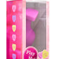 Play with Me Naughty Candy Heart Be Mine Silicone Butt Plug - Pink