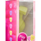 Play with Me Naughty Candy Heart Spank Me Silicone Butt Plug - Yellow