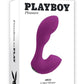 Playboy Arch Rechargeable Silicone Vibrator with Clitoral Stimulator - Purple
