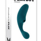 Playboy Charmer Rechargeable Silicone Dual Vibrator with Clitoral Stimulation - Green