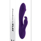 Playboy On Repeat Rechargeable Silicone Rabbit Vibrator - Purple