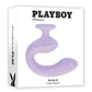 Playboy Rev Me Up Rechargeable Silicone Dual Vibrator with Clitoral Stimulator - Purple