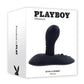 Playboy Sittin and Spinnin Rechargeable Silicone Vibrator with Remote Control - Black