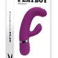 Playboy Tap That Rechargeable Silicone Vibrator with Clitoral Stimulator - Purple