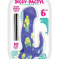 Playeontology Series Dickydactyl Rechargeable Silicone Vibrating Dildo - Purple - 6in