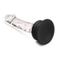 Pleasure Crystals Glass Dildo with Silicone Base