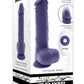 Pleasure Rider Rechargeable Silicone Thrusting Vibrating Dildo - Purple