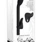 Power Couple Rechargeable Silicone G-Spot Vibrator with Clitoral Stimulator and Finger Ring - Black