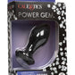 Power Gem Vibrating Crystal Probe Silicone Rechargeable Butt Plug - Black