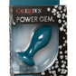 Power Gem Vibrating Crystal Probe Silicone Rechargeable Butt Plug - Blue