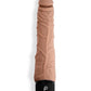 Powercocks Silicone Realistic Vibrator - Caramel - 7in