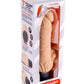Powercocks Silicone Realistic Vibrator with Clitoral Stimulator - Vanilla - 7in